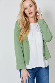 Ines Tie Cardigan - Moss