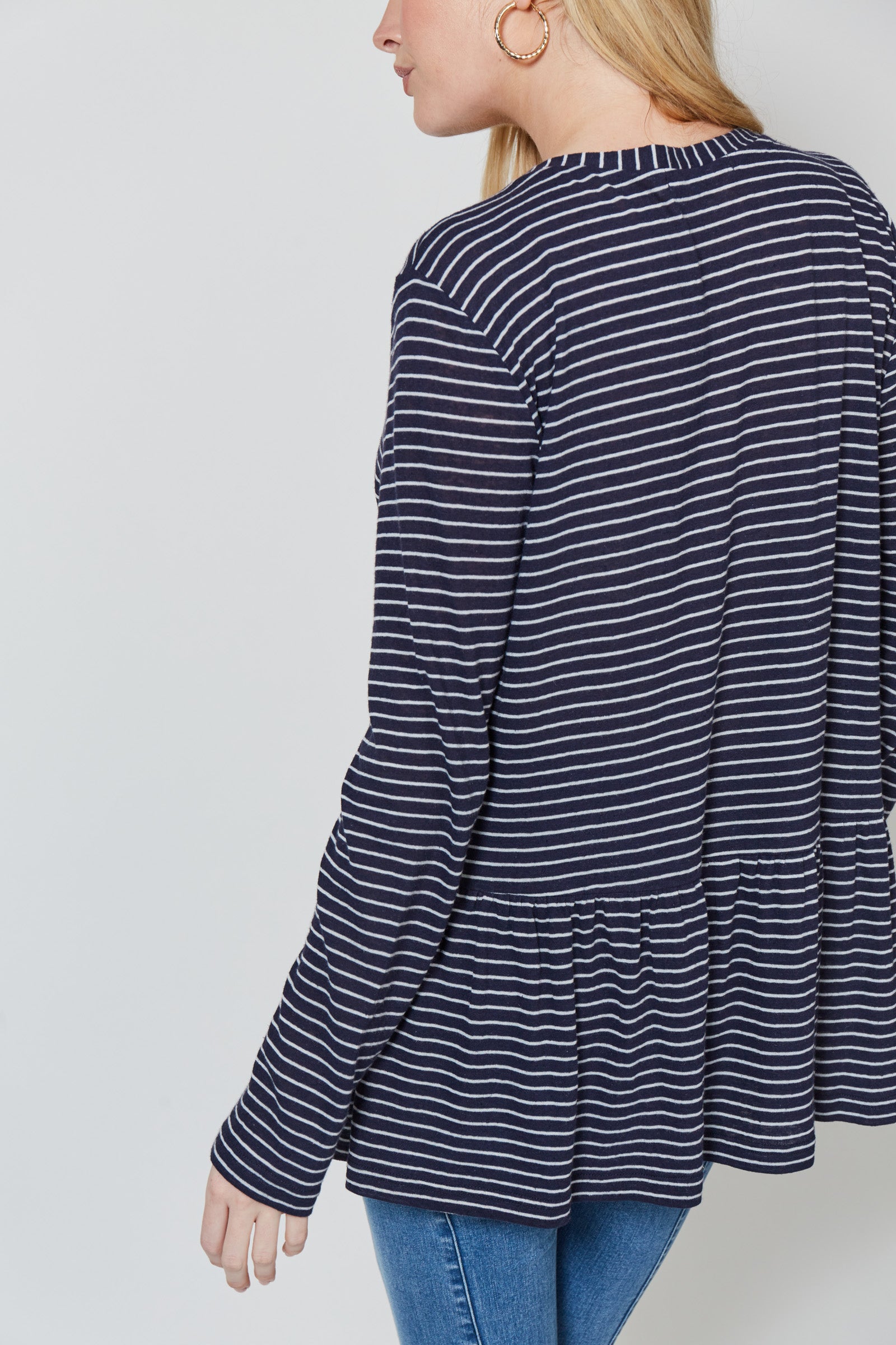Malala Stripe Tshirt - Ink Stripe