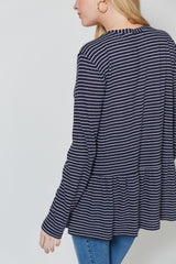 Malala Stripe Tshirt - Ink Stripe