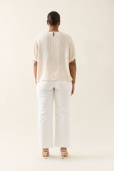Ingrid Pleat Top - Canvas