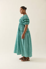 Esther Shirred Maxi - Baltic