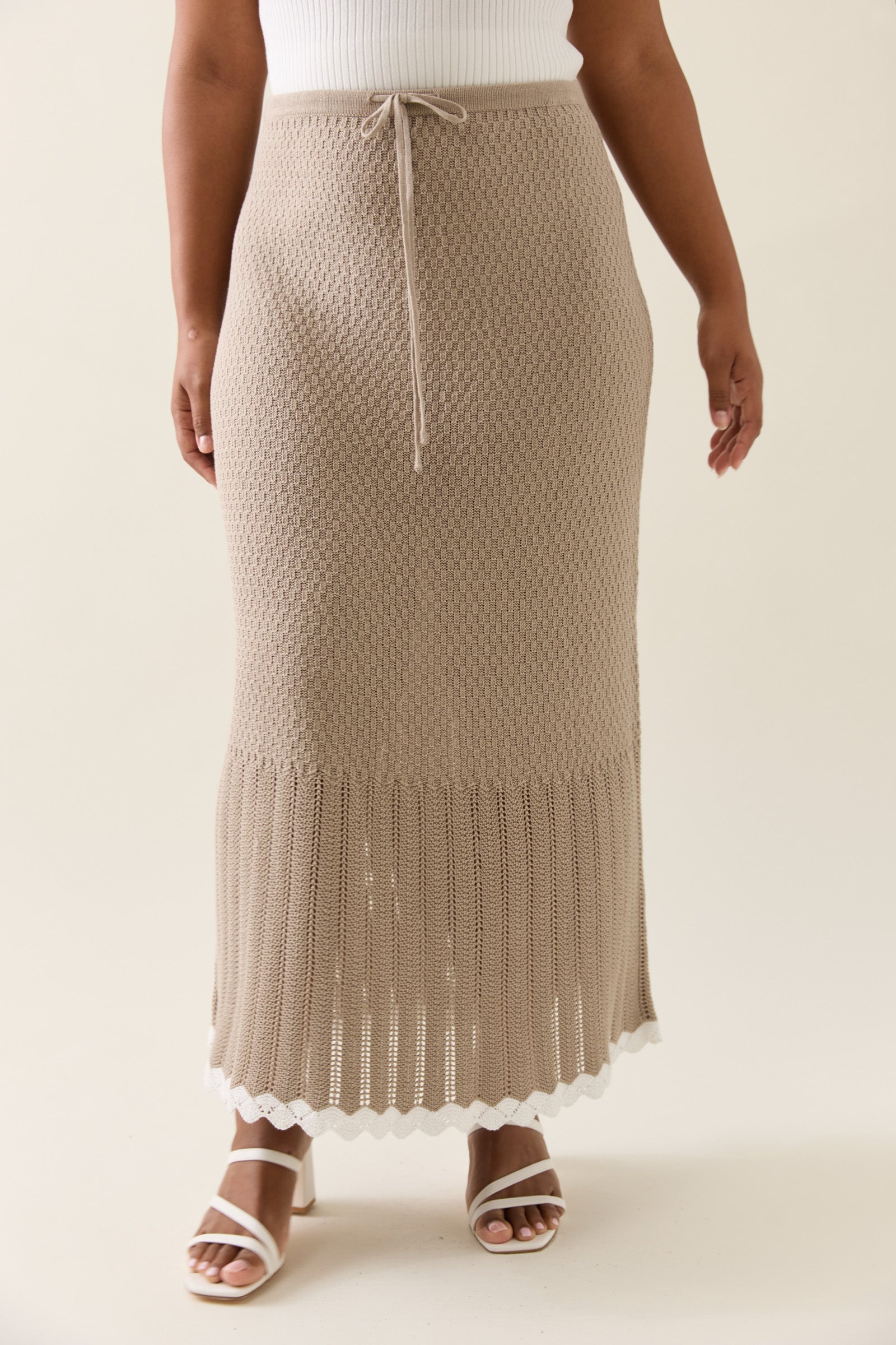 Ida Knit Skirt - Canvas