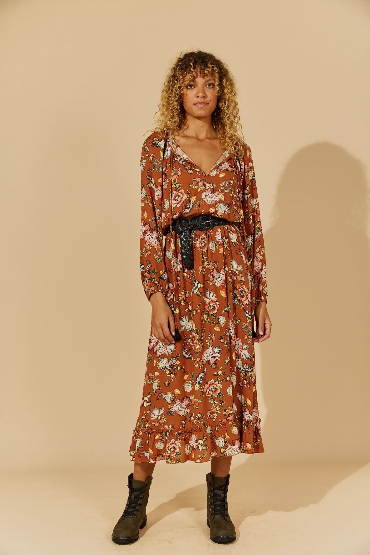 Flourish Maxi Dress - Rust