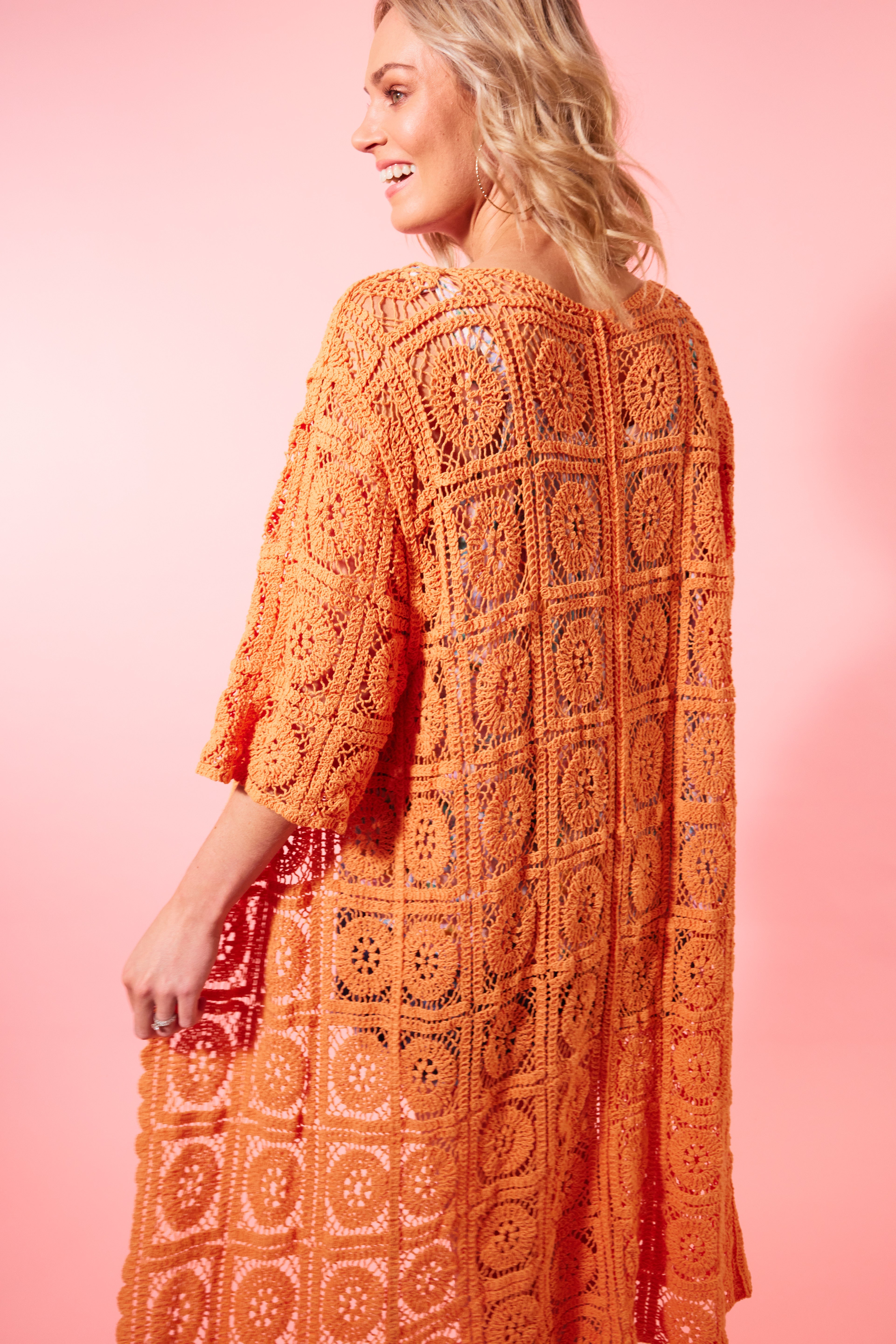 Posy Cardigan - Tangelo