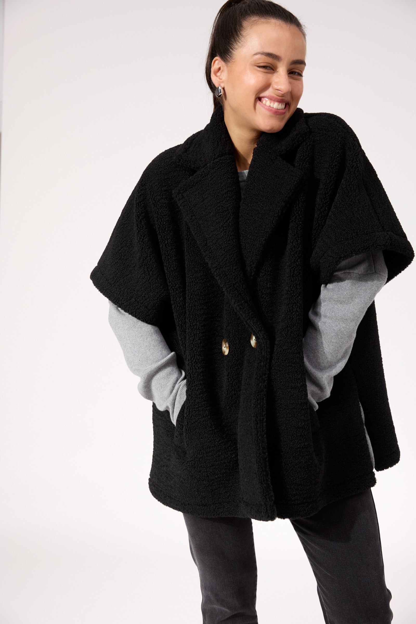Jackson Oversized Vest - Black
