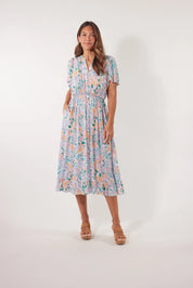 Botanical Midi Dress - Salt Hydrangea