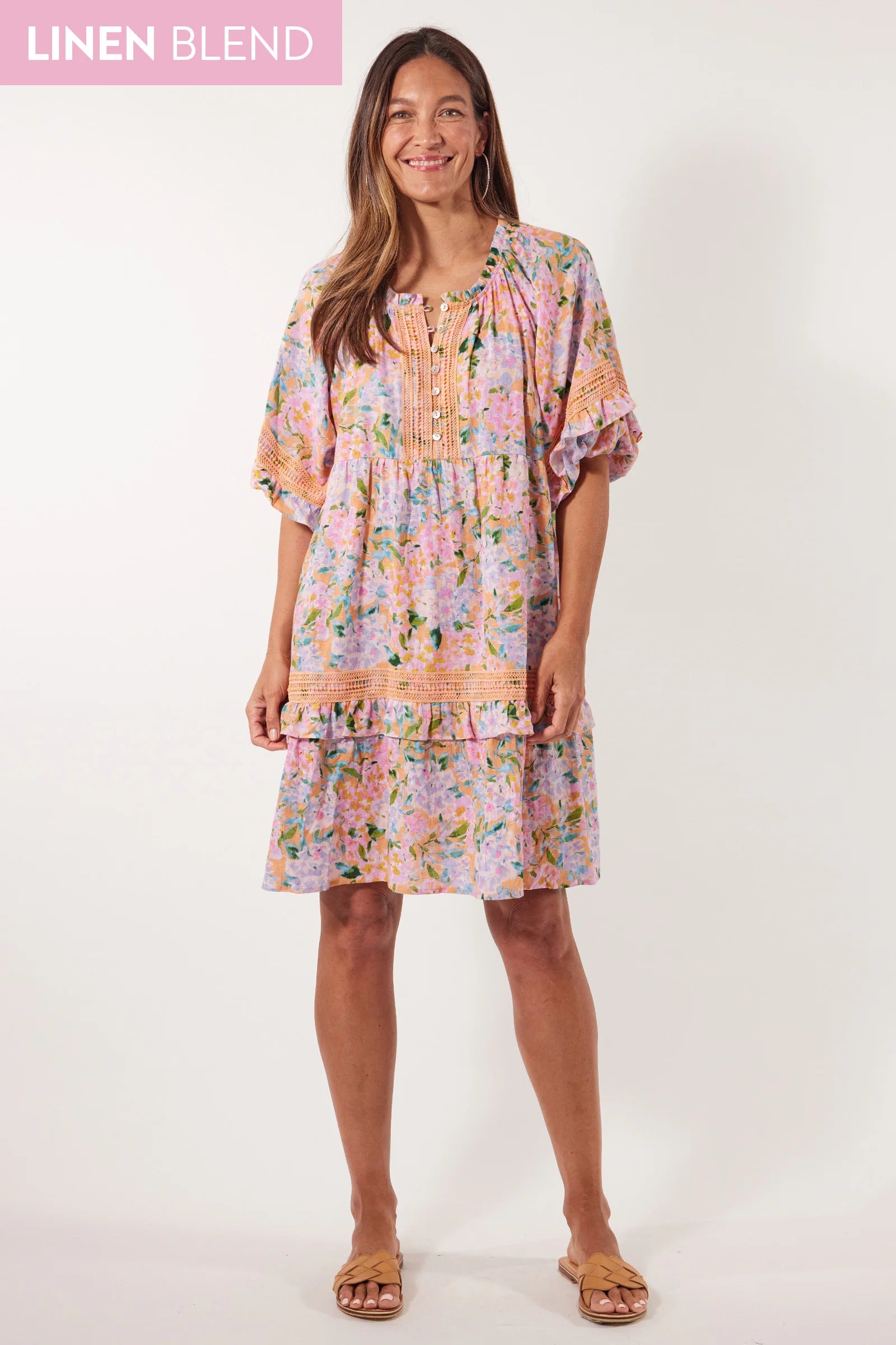 Flora Lace Dress - Sunset Hydrangea