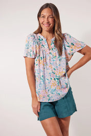 Botanical Blouse - Salt Hydrangea