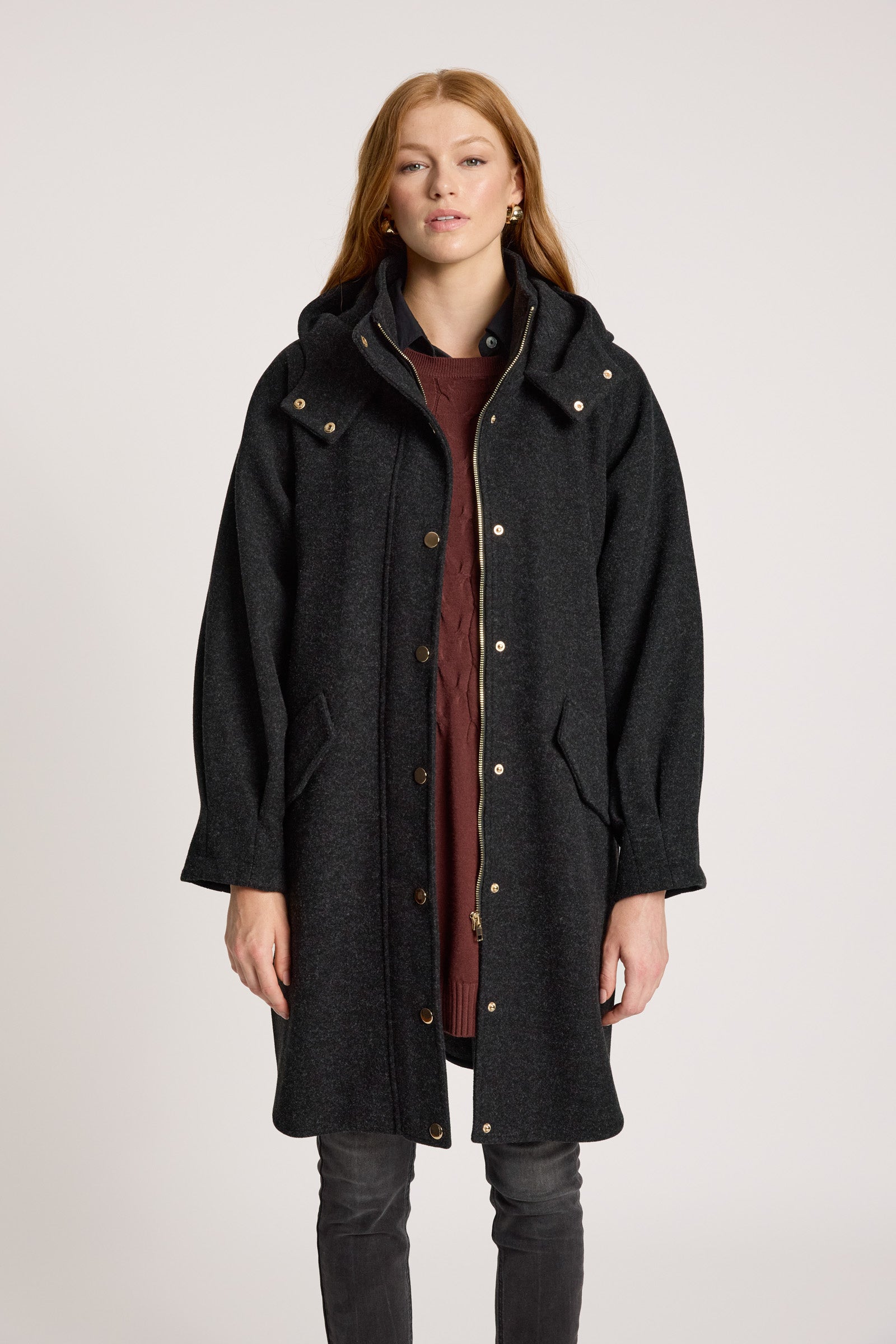 Sable Hood Jacket - Char