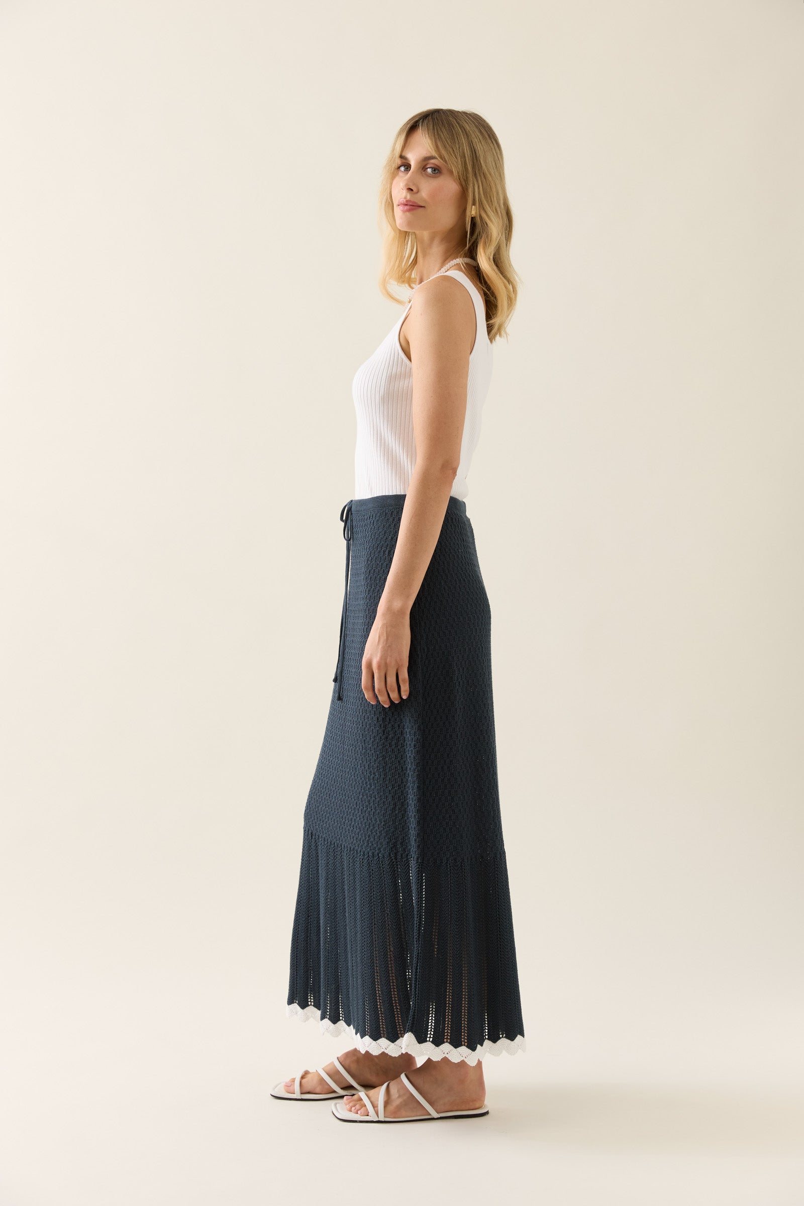 Ida Knit Skirt - Navy