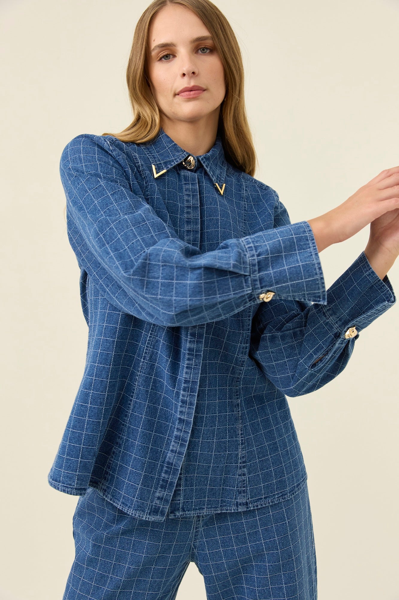 Sloane Denim Shirt - Check