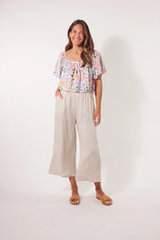 Flora Crop Top - Salt Hydrangea