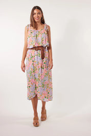 Botanical Midi Skirt - Sunset Hydrangea