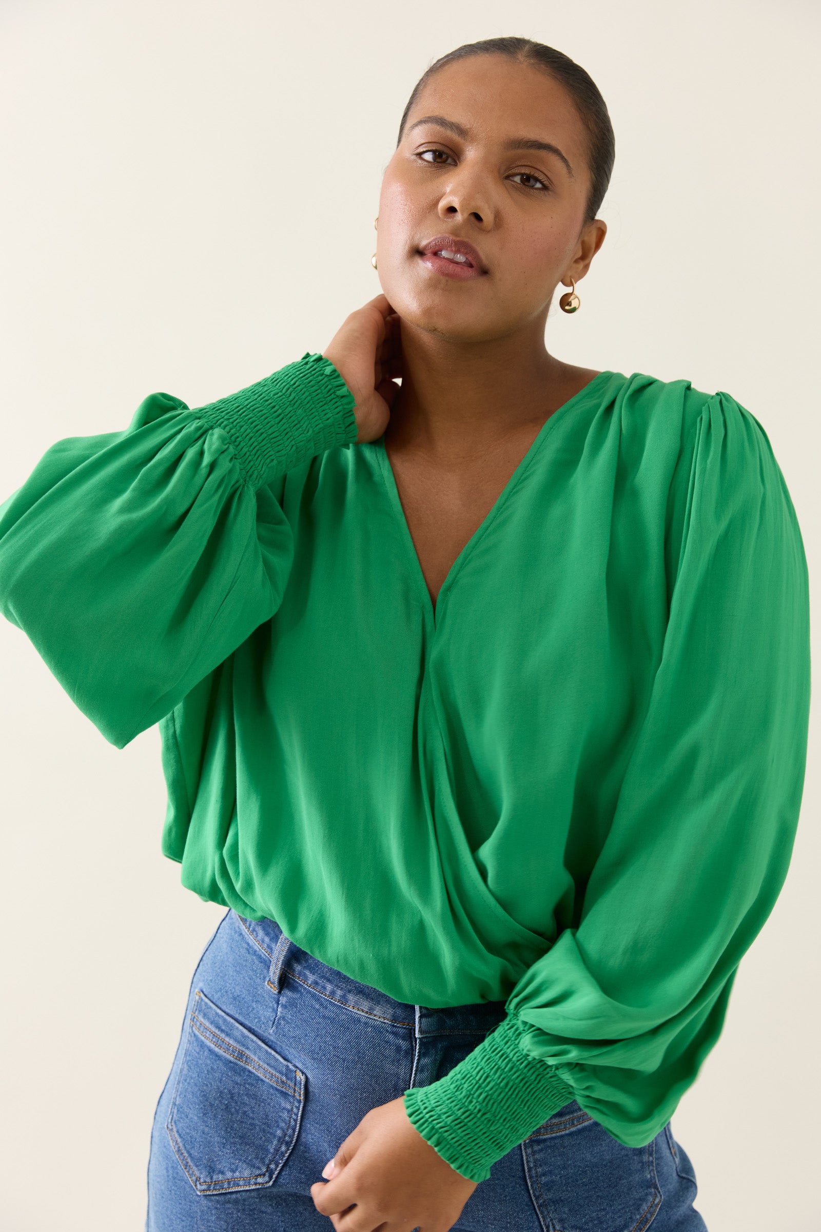 Oline Cropped Top - Green