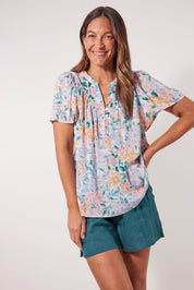 Botanical Blouse - Salt Hydrangea