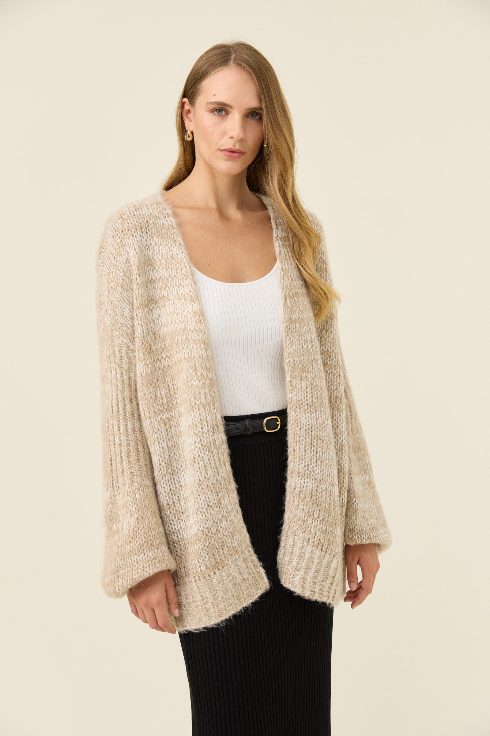 Pallas Relaxed Cardigan - Stone