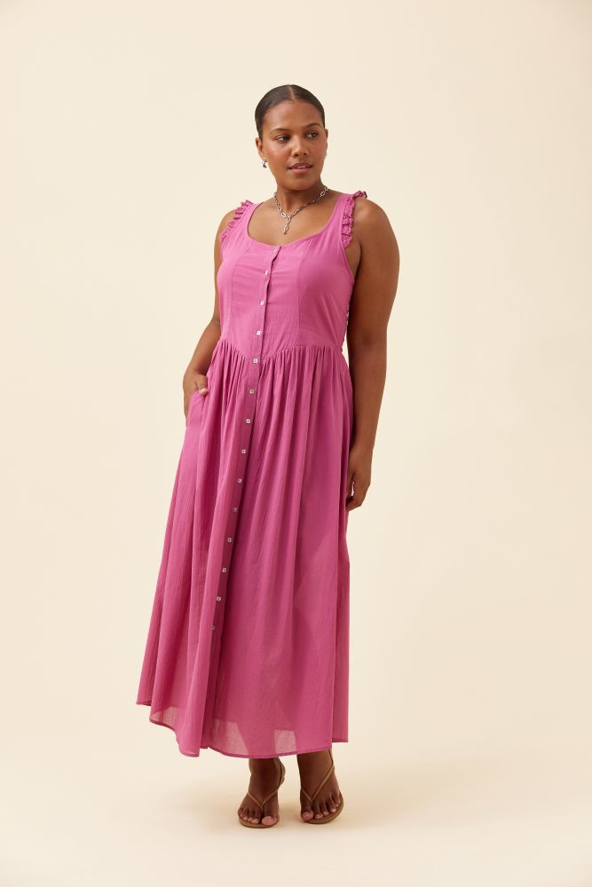 Frances Tank Dress - Magenta