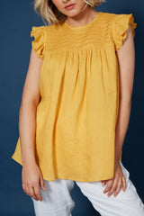 Antillia Peasant Top - Marigold