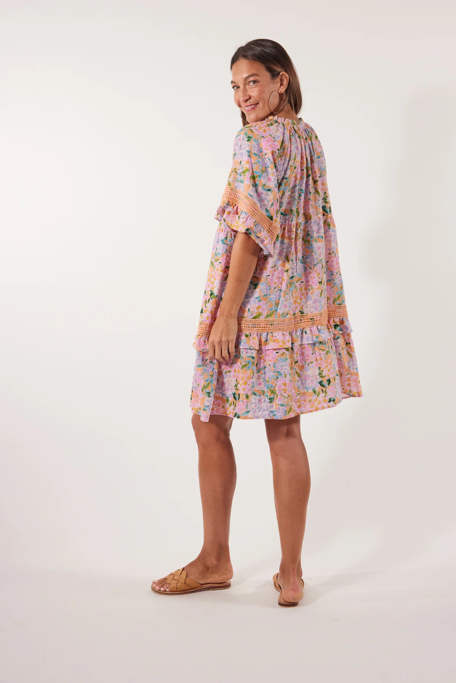 Flora Lace Dress - Sunset Hydrangea