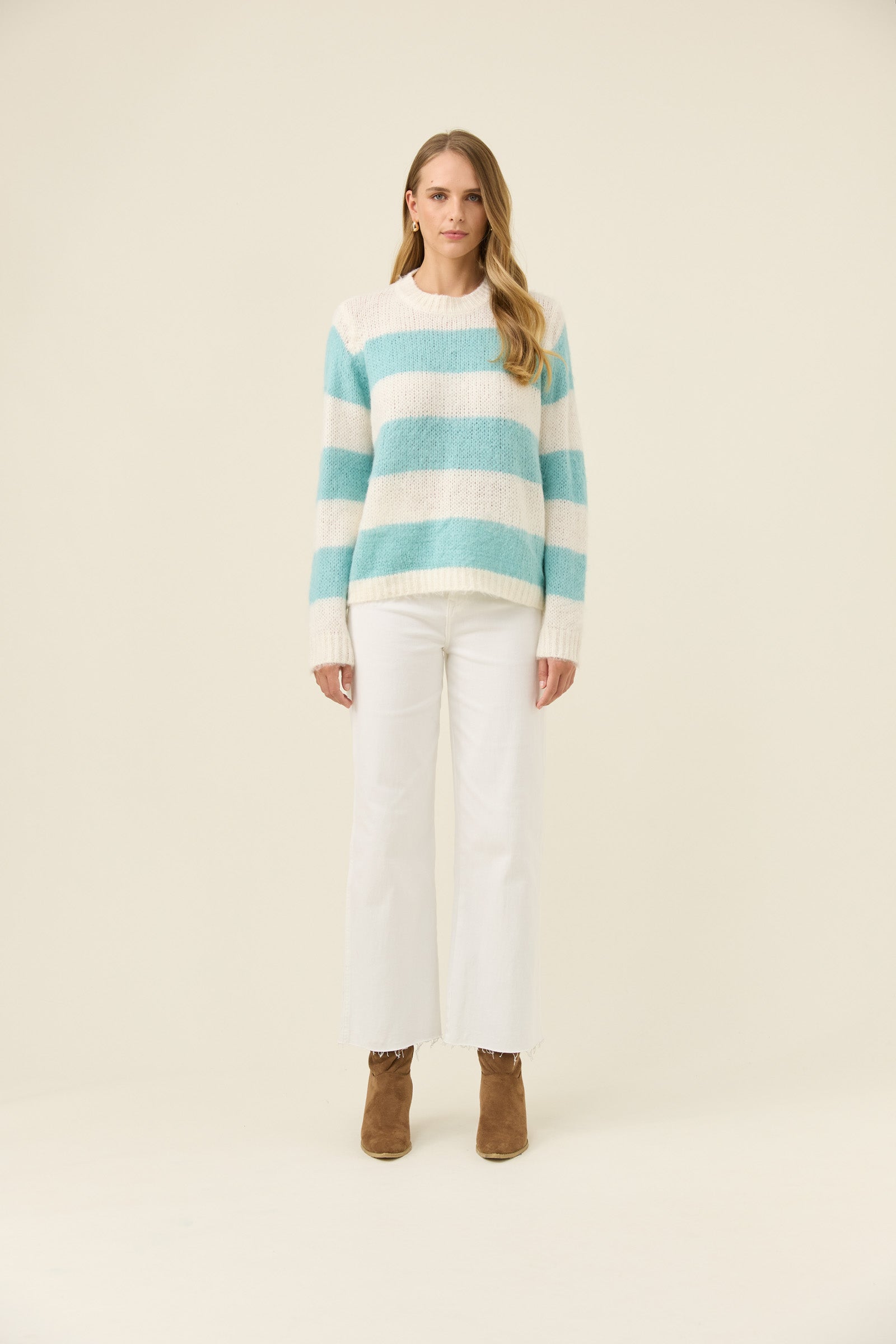 Pallas Stripe Jumper - Ice Blue