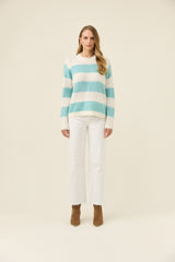 Pallas Stripe Jumper - Ice Blue