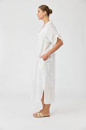 Studio Shirt Dress - Salt