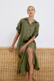 Studio Shirt Dress - Khaki
