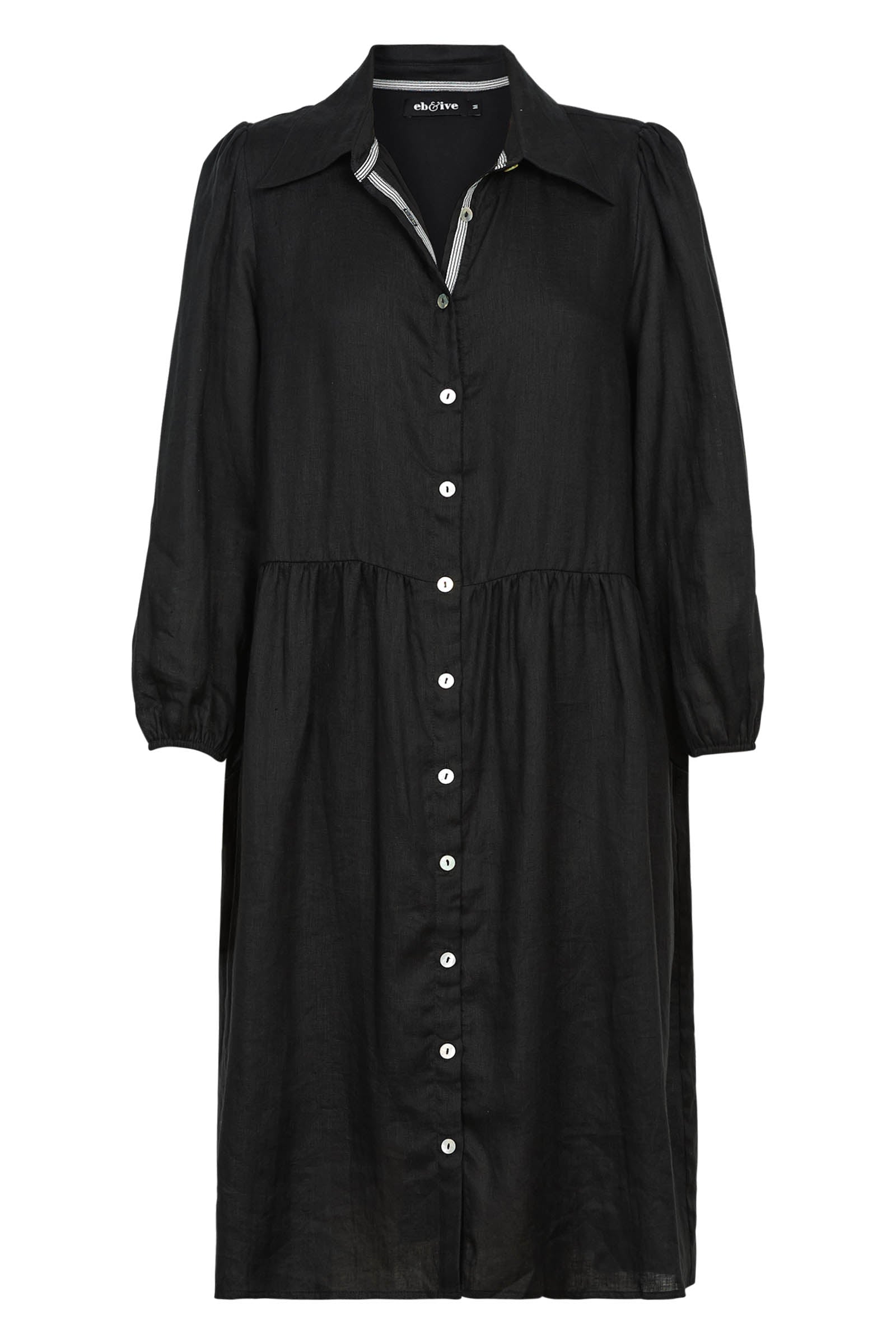 Studio Midi Shirt Dress - Ebony