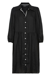 Studio Midi Shirt Dress - Ebony