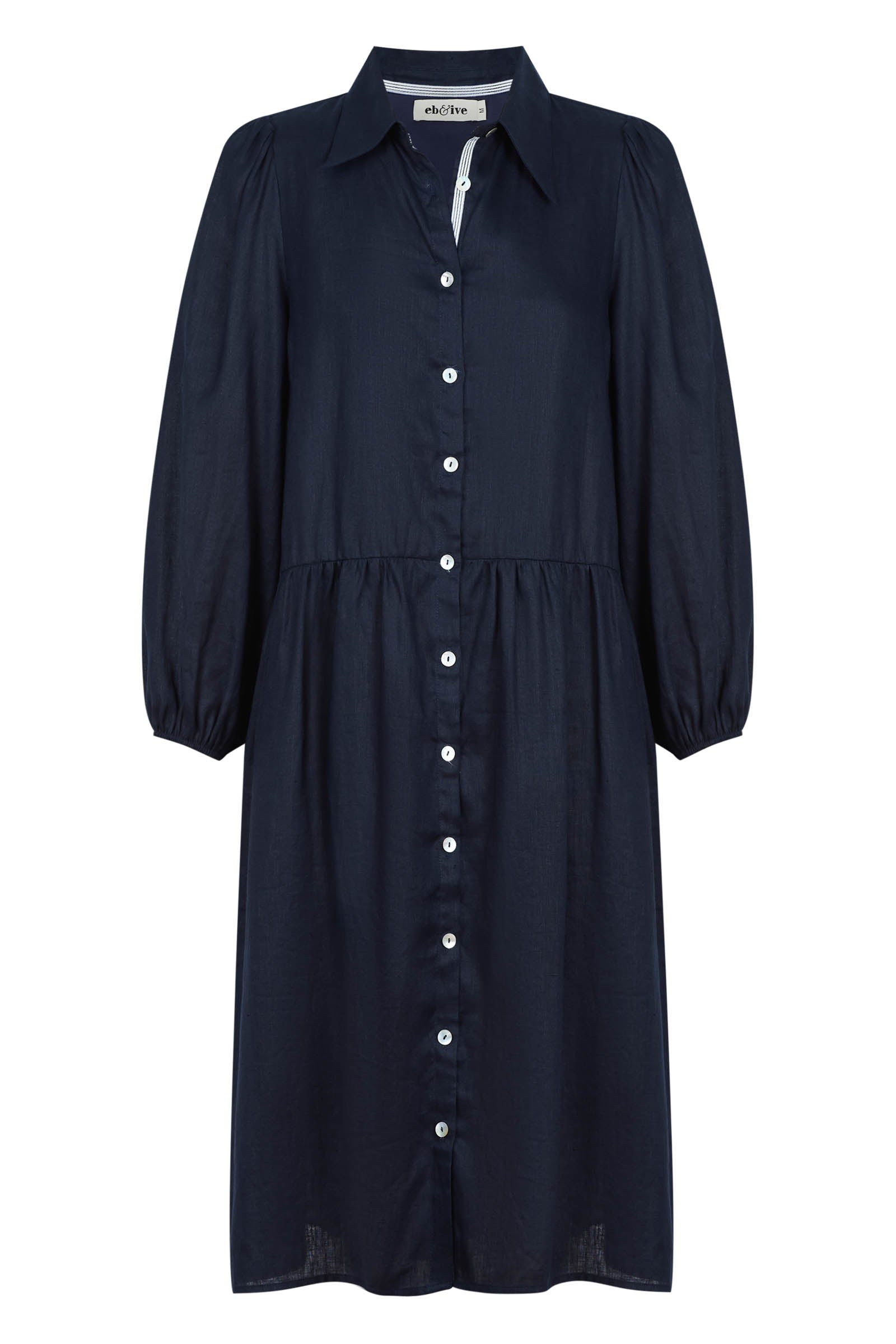 Studio Midi Shirt Dress - Navy
