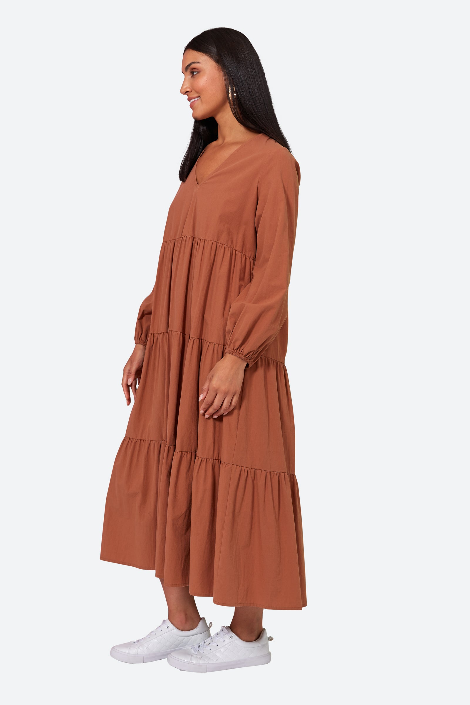 Studio Tiered Maxi - Cinnamon - eb&ive Clothing - Dress Maxi