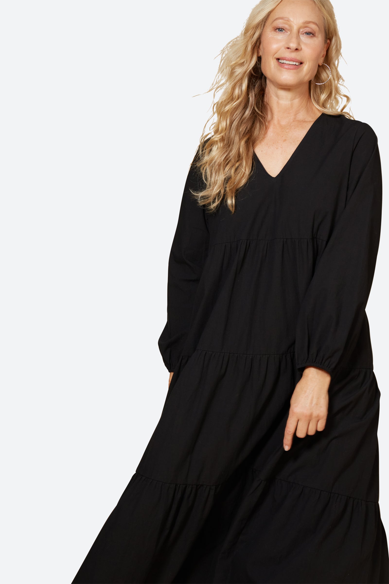 Studio Tiered Maxi - Ebony - eb&ive Clothing - Dress Maxi