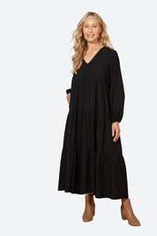 Studio Tiered Maxi - Ebony - eb&ive Clothing - Dress Maxi