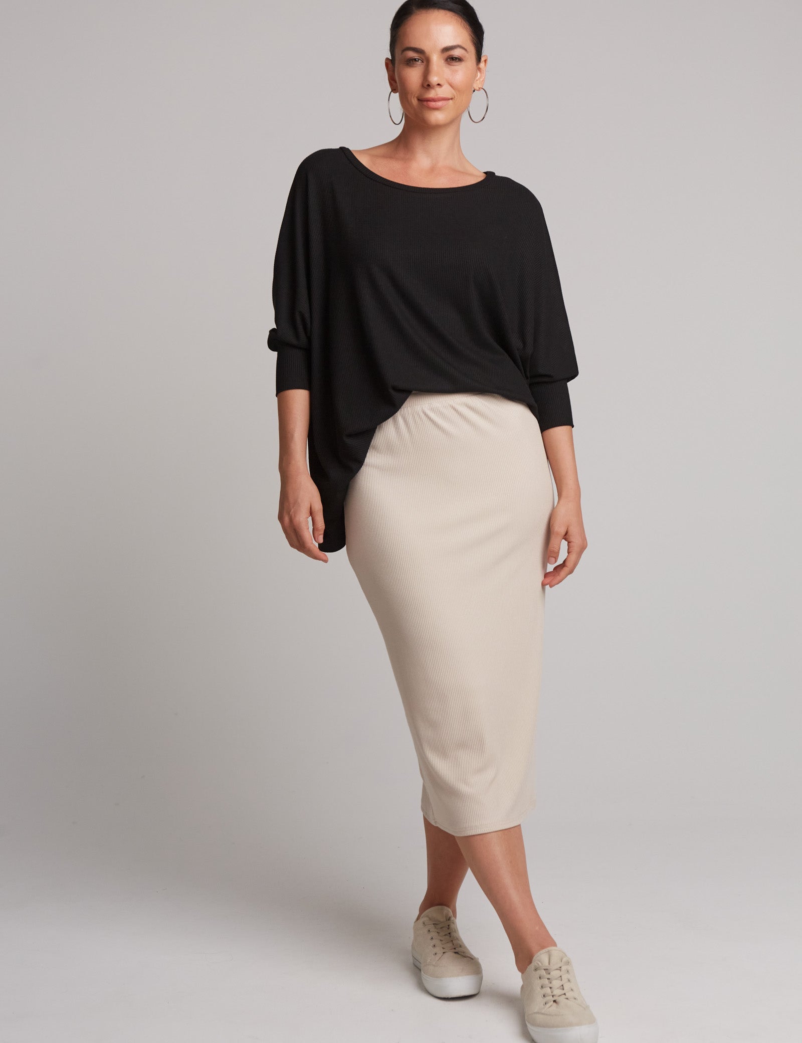 Studio Jersey Skirt - Tusk - eb&ive Clothing - Skirt Mid