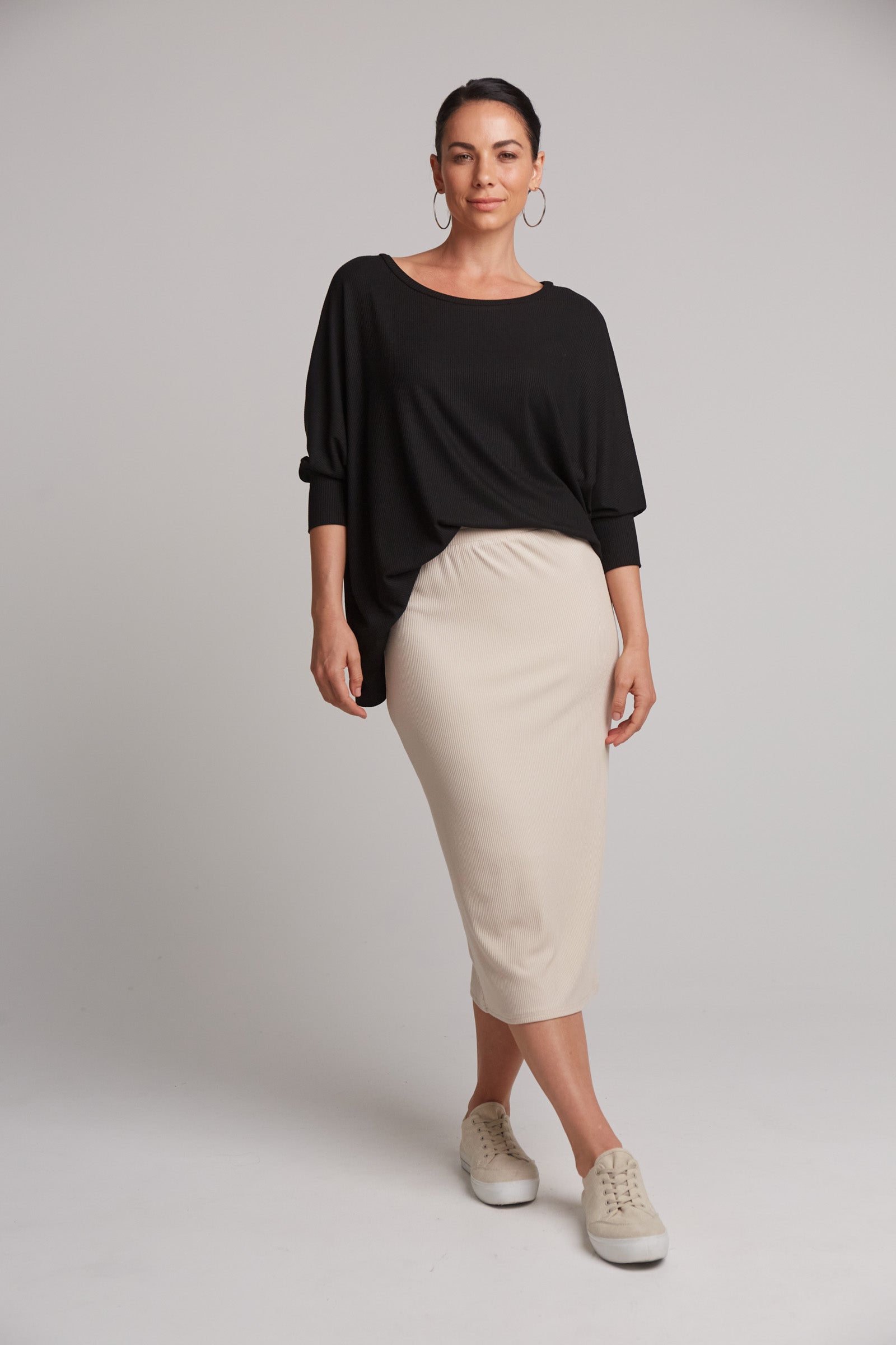 Studio Jersey Skirt - Tusk - eb&ive Clothing - Skirt Mid