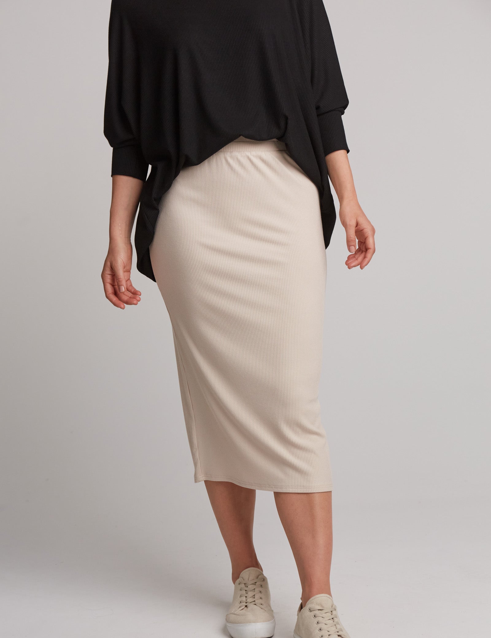 Studio Jersey Skirt - Tusk - eb&ive Clothing - Skirt Mid
