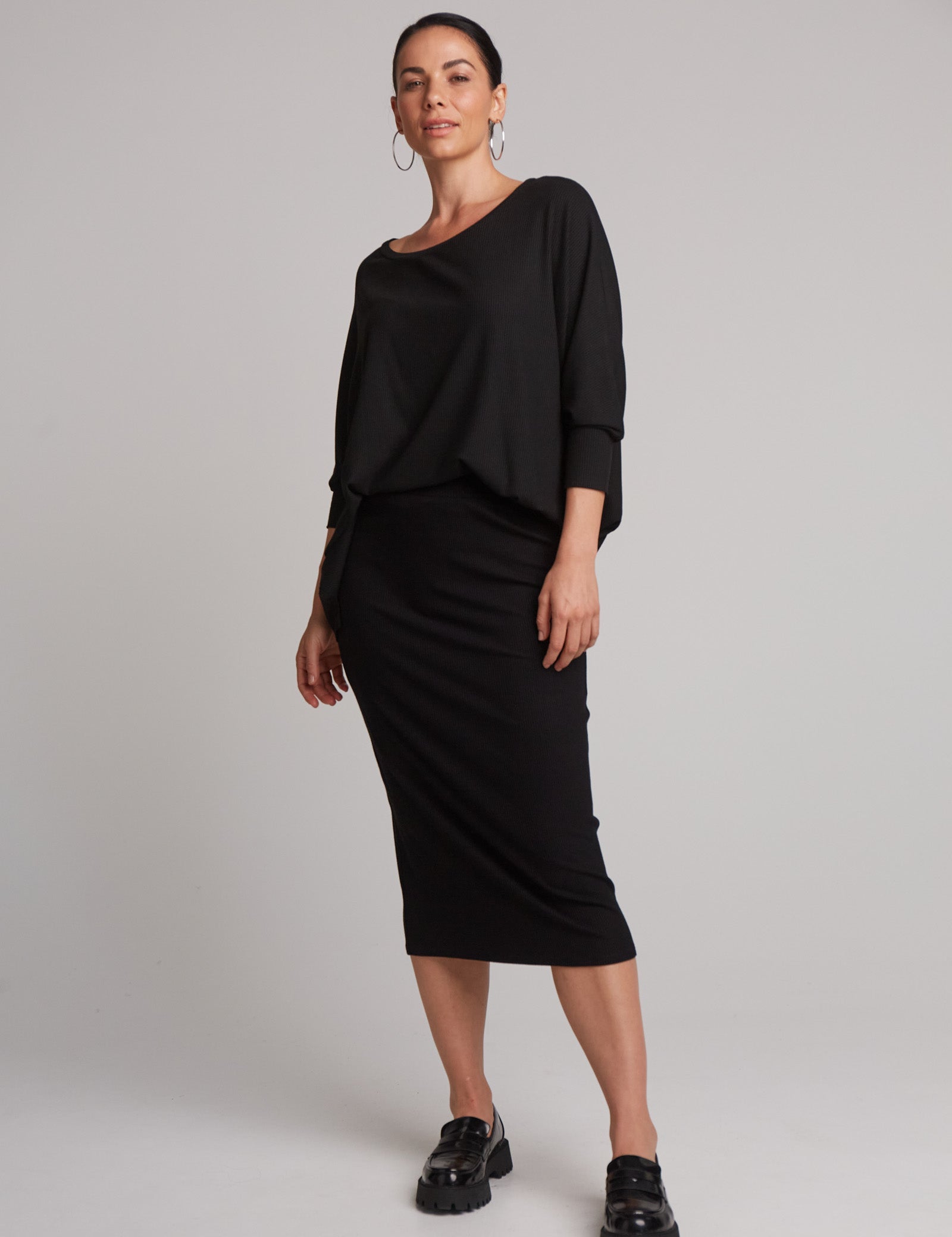 Studio Jersey Skirt - Ebony - eb&ive Clothing - Skirt Mid