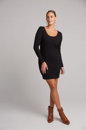 Studio Jersey Mini Dress - Ebony - eb&ive Clothing - Dress Mini