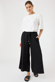 Studio Jersey Tie Pant - Ebony