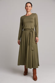 Studio Jersey Tie Skirt - Fern - eb&ive Clothing - Skirt Maxi