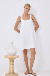 Studio Short Tank Dress - White