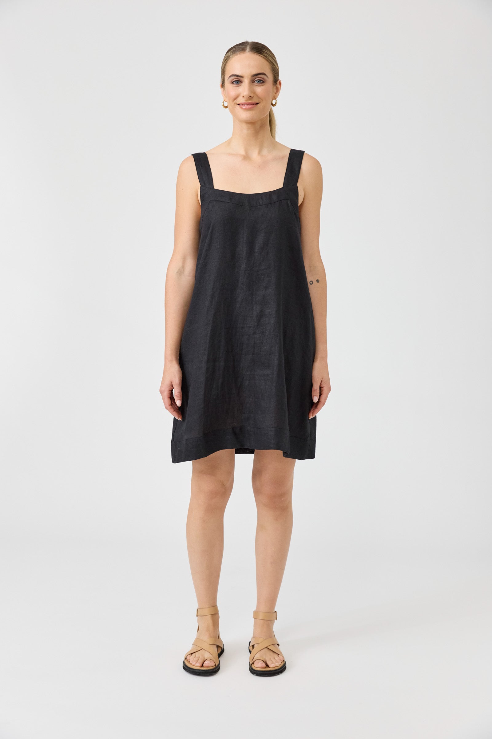 Studio Short Tank Dress - Black