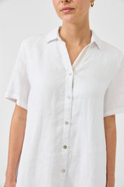 Studio Short Shirt Dress - White