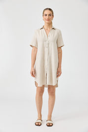 Studio Short Shirt Dress - Dune