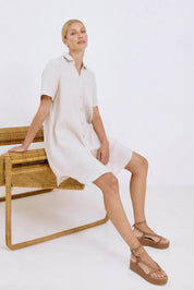 Studio Short Shirt Dress - Dune