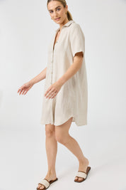 Studio Short Shirt Dress - Dune