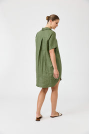 Studio Short Shirt Dress - Olive