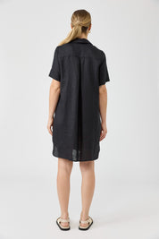 Studio Short Shirt Dress - Black