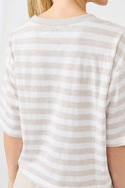 Studio Stripe Tshirt - Stone