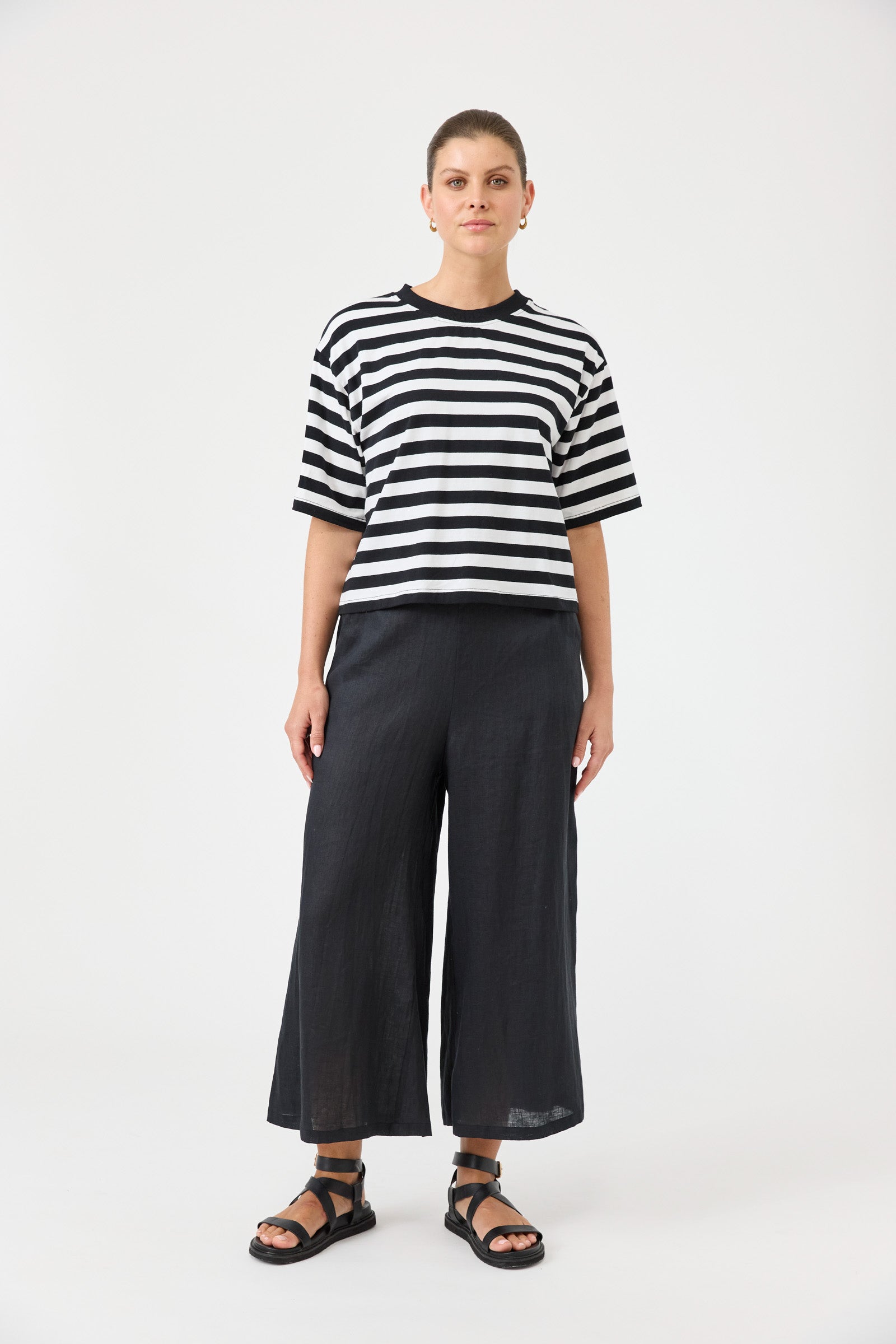 Studio Stripe Tshirt - Ebony